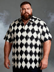 Men's Plus Size Hot Spooky Short Sleeve Shirt