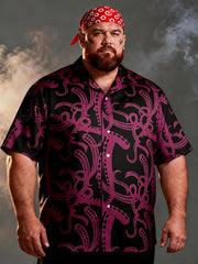 Men's Plus Size Hot Halloween Fashion Short Sleeve Shirt