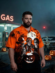 Men's Plus Size Classic Spooky Short Sleeve Shirt