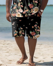 Load image into Gallery viewer, Men&#39;s Plus Size Hawaiian Art Floral Shirt And Shorts Two-Piece Set