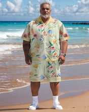 Load image into Gallery viewer, Men&#39;s Plus Size Hawaiian Resort Short Sleeve Shirt and Shorts Set 017