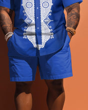 Load image into Gallery viewer, Men&#39;s Plus Size Simple Pattern Short Sleeve Shirt And Shorts Set