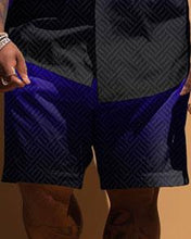 Load image into Gallery viewer, Men&#39;s Plus Size Simple Pattern Printed Short-sleeved Shirt And Shorts Set