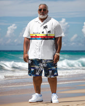 Load image into Gallery viewer, Men&#39;s Plus Size Hawaiian Resort Short Sleeve Shirt and Shorts Set 005