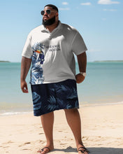 Load image into Gallery viewer, Men&#39;s Plus Size Have a Good Holidays Hawaiian Maple Leaf Shirt Shorts Two Piece Set