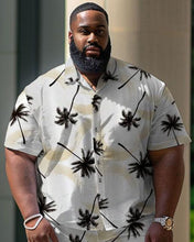 Load image into Gallery viewer, Men&#39;s Large Size Tropical Print Short Shirt Shorts Suit