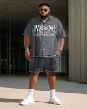 Men's Plus Size College Style Jackson State University Short Shirt Uniform Suit