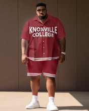 Load image into Gallery viewer, Men&#39;s Plus Size College Style Knoxville College Short Shirt Uniform Suit