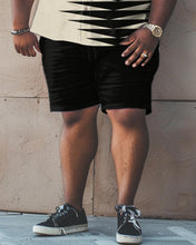 Load image into Gallery viewer, Men&#39;s Plus Size Geometric Short Sleeve Shirt Shorts Set