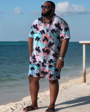 Load image into Gallery viewer, Men&#39;s Large Size Hawaiian Color Coconut Shirt Shorts Two-piece Set