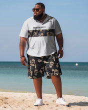 Load image into Gallery viewer, Men&#39;s Plus Size Hawaiian Simple Maple Leaf Shirt And Shorts Two-Piece Set