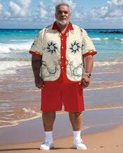 Load image into Gallery viewer, Men&#39;s Plus Size Hawaiian Resort Short Sleeve Shirt and Shorts Set 018