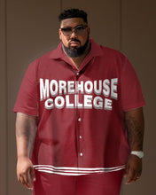 Load image into Gallery viewer, Men&#39;s Plus Size College Style Morehouse College Short Shirt Uniform Suit