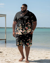 Load image into Gallery viewer, Men&#39;s Plus Size Hawaiian Art Floral Shirt And Shorts Two-Piece Set