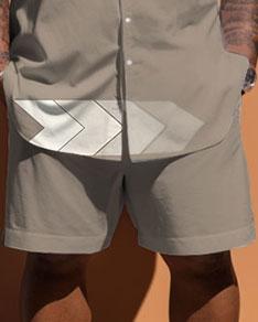 Men's Plus Size Simple Geometric Short-Sleeved Shirt And Shorts Set