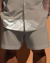 Load image into Gallery viewer, Men&#39;s Plus Size Simple Geometric Short-Sleeved Shirt And Shorts Set