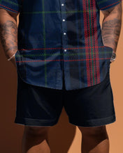 Load image into Gallery viewer, Men&#39;s Plus Size Classic England Plaid Short Sleeve Shirt Shorts Set