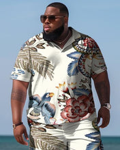 Load image into Gallery viewer, Men&#39;s Plus Size Hawaiian Art Floral Shirt Shorts Two Piece Set