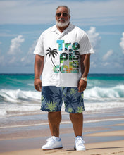 Load image into Gallery viewer, Men&#39;s Plus Size Hawaiian Resort Short Sleeve Shirt and Shorts Set 004