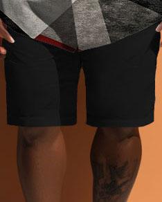 Men's Plus Size Geometric Print Short Sleeve Shirt Shorts Set