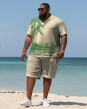 Men's Plus Size Business Coco Beach Two-Piece Set