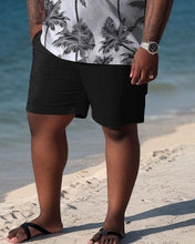 Load image into Gallery viewer, Men&#39;s Plus Size Hawaiian Color Block Coconut Shirt Shorts Two Piece Set