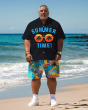 Load image into Gallery viewer, Men&#39;s Plus Size Hawaiian Resort Short Sleeve Shirt and Shorts Set 007