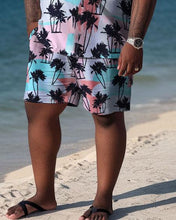 Load image into Gallery viewer, Men&#39;s Large Size Hawaiian Color Coconut Shirt Shorts Two-piece Set