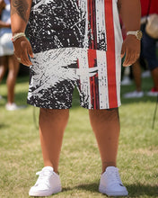 Load image into Gallery viewer, Men&#39;s Plus Size Independence Day Short Sleeve Shirt and Shorts Set 002