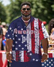 Load image into Gallery viewer, Men&#39;s Plus Size Independence Day Short Sleeve Shirt and Shorts Set 005