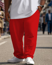 Load image into Gallery viewer, Men&#39;s Large Size Street Independence Day Short Sleeve T-Shirt and Pants Suit