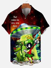 Load image into Gallery viewer, Men&#39;s Christmas Cartoon illustration printed  Plus Size Short Sleeve Shirt