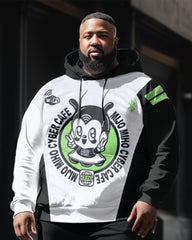 Plus Size Men's Mijo Miho Cyber Cafe Sweatershir Two-Piece Set