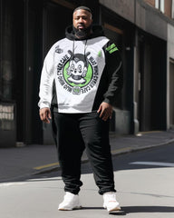 Plus Size Men's Mijo Miho Cyber Cafe Sweatershir Two-Piece Set