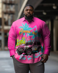 Men's Puls Size Come On Your Texi Lts Go Party Long Sleeve Shirt